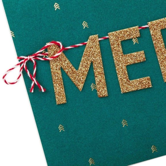 HMK Christmas Boxed Cards - Signature Merry On Cord - Picture 2 of 4